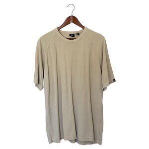 Guess Tan Crewneck Knit Pullover Short Sleeve Men's XL Solid Crew Neck